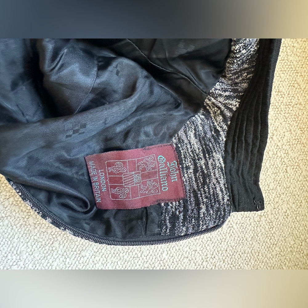 1990s Vintage John Galliano London Era Mini Skirt Sweater Set  1980s Dress